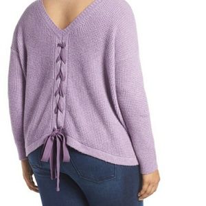 NEW 1.State Pastel Purple Back Lace Up Swe…